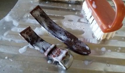 чистка ремешка для часов