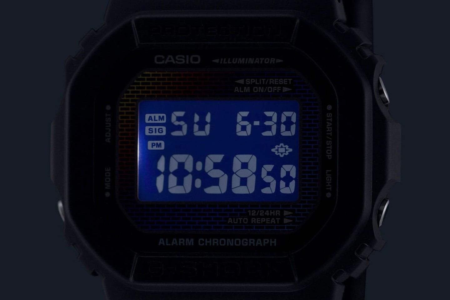 Подсветка на CASIO G-SHOK серии DW-5600